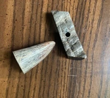 Vintage 1950's Handhewn Toggle Piece Shank Closure Made of Horn 1.5" & 2.25" NEW
