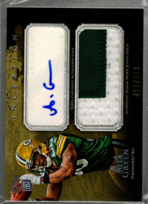 B3185- 2011 Topps Inception Rookie Jumbo Patch Autographs #AJPAGR Alex Green/599