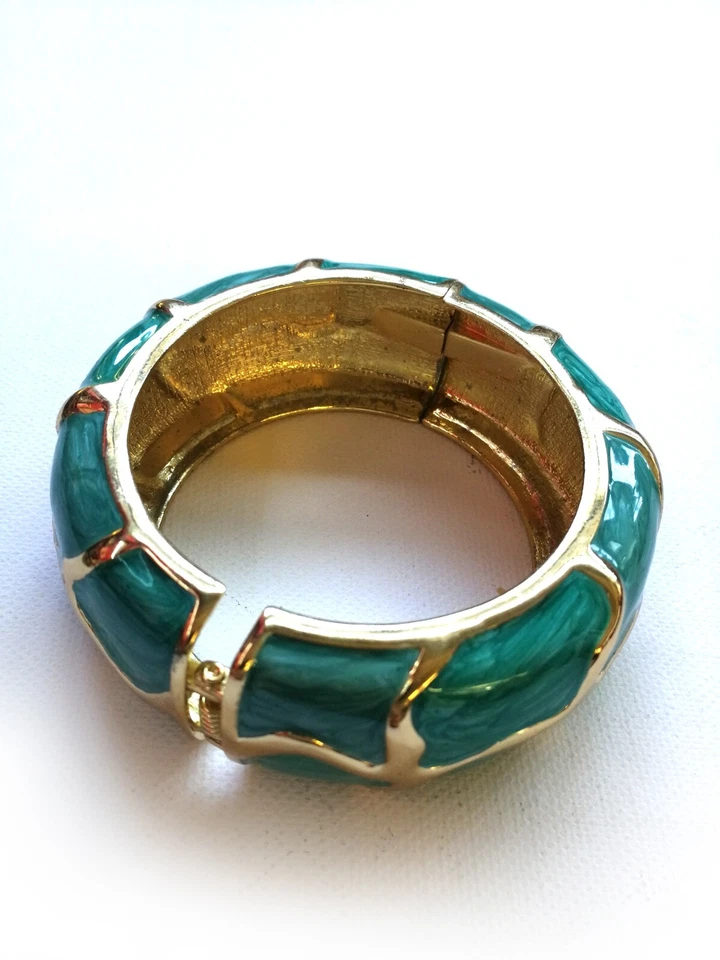 Pulsera Rígida Brazalete Joyería Mujer Metal Piel Dragón Ojo Marca de Lujo Joyería Foto 3 de 4