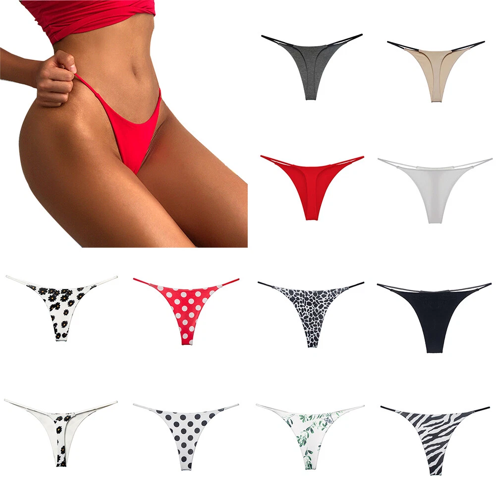 Women Sexy Briefs Lingerie Knickers Soft G-string T-back Thong Panties  Underwear