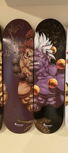 Nsurgo Street Fighter Akuma And Oni Deck Skateboard Set Long Vo NYCC