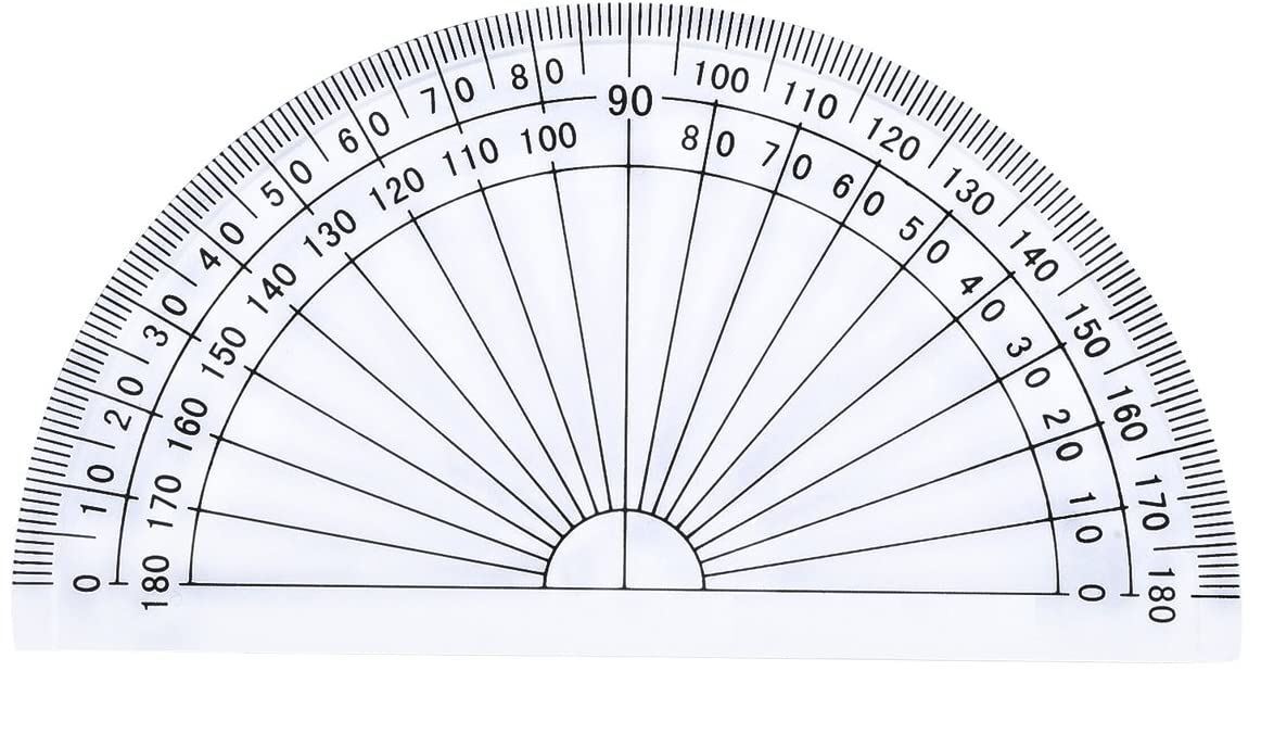 Plastic Protractors For Angle Measurement 180 Degrees Pack 6 eBay
