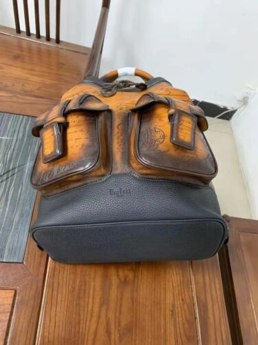 Berluti Brown Bag Backpack Brown Color With Scrito Leather, Pre-Owned - Picture 9 of 12