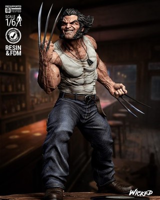 Logan (Comic Version) Resin Statue Kit | 1/6, 1/8, 1/9 & 1/12 Scale | Unpainted