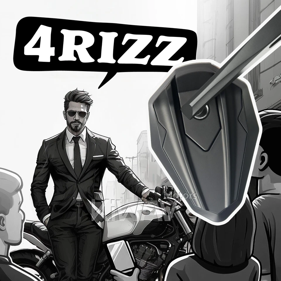 Espejos retrovisores 4Rizz negros para Triumph Daytona 955i/600/650/675/675R Foto 3 de 4