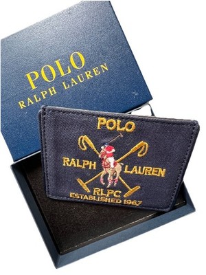 Polo Ralph Lauren Men's Crest Canvas & Leather Wallet/Card Case