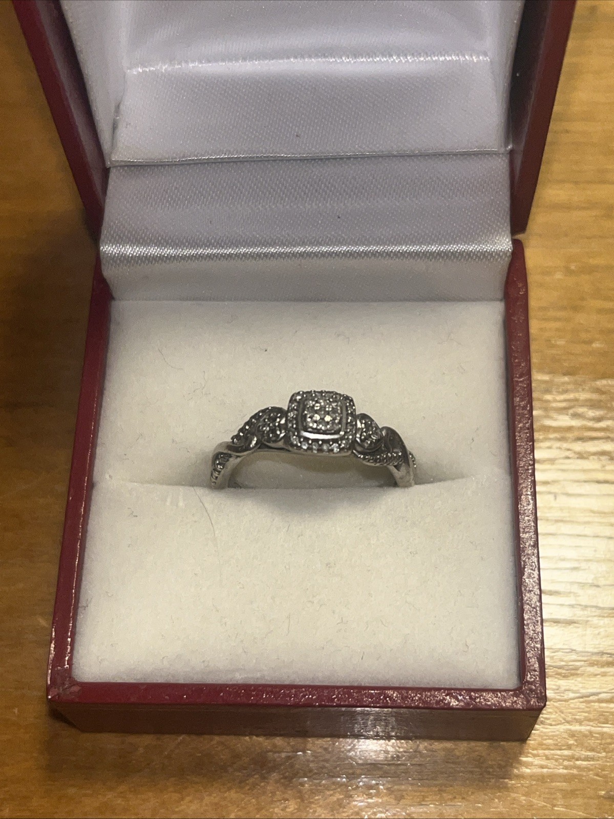 Engagement Ring Diamond Sterling Silver Wedding Bridal Women's Jewelry Size 7-image