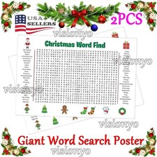 Jumbo Christmas Word Search Poster   Giant Wall Game, Poster-Size Word Search US