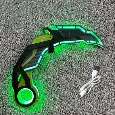 10Inch Luminous Valorant Katana Original Samurai Anime Cosplay Prop Ninja Knife 