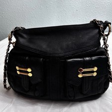 Lauren Ralph Lauren Black Leather Satchel Cro...