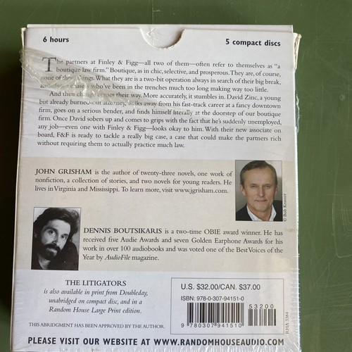 The litigators by John Grisham 5 cds abridged Audiobook Shelf194 ~ - Imagen 2 de 8