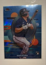 2025 Topps Finest - Uncommon Drake Baldwin #183 Sky Blue Refractor /250 (RC)