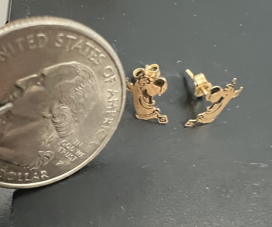 Small Signed 10k Solid Yellow Gold Scooby Doo Hea… - image 15