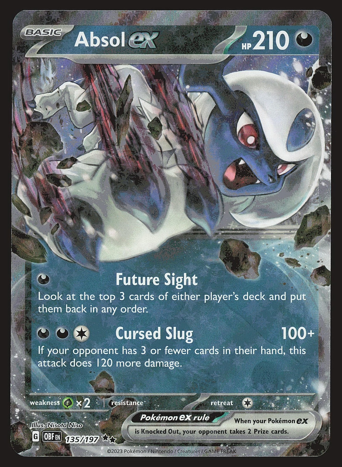 SV03: Obsidian Flames Absol ex #135/197 Pokemon Card