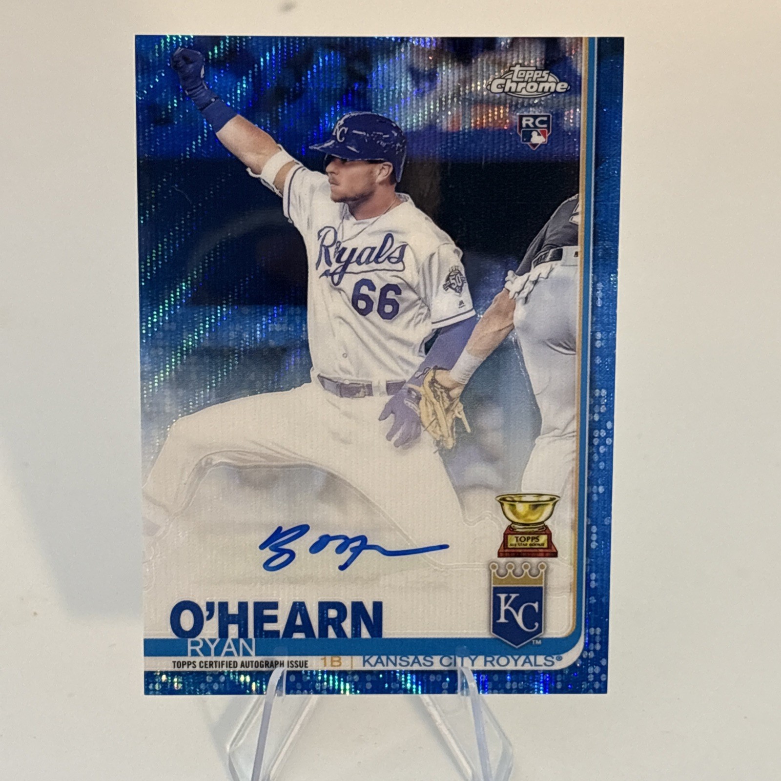 2019 Topps Chrome Rookie Blue Wave Refractor /150 Ryan O'Hearn #RA-ROH Auto