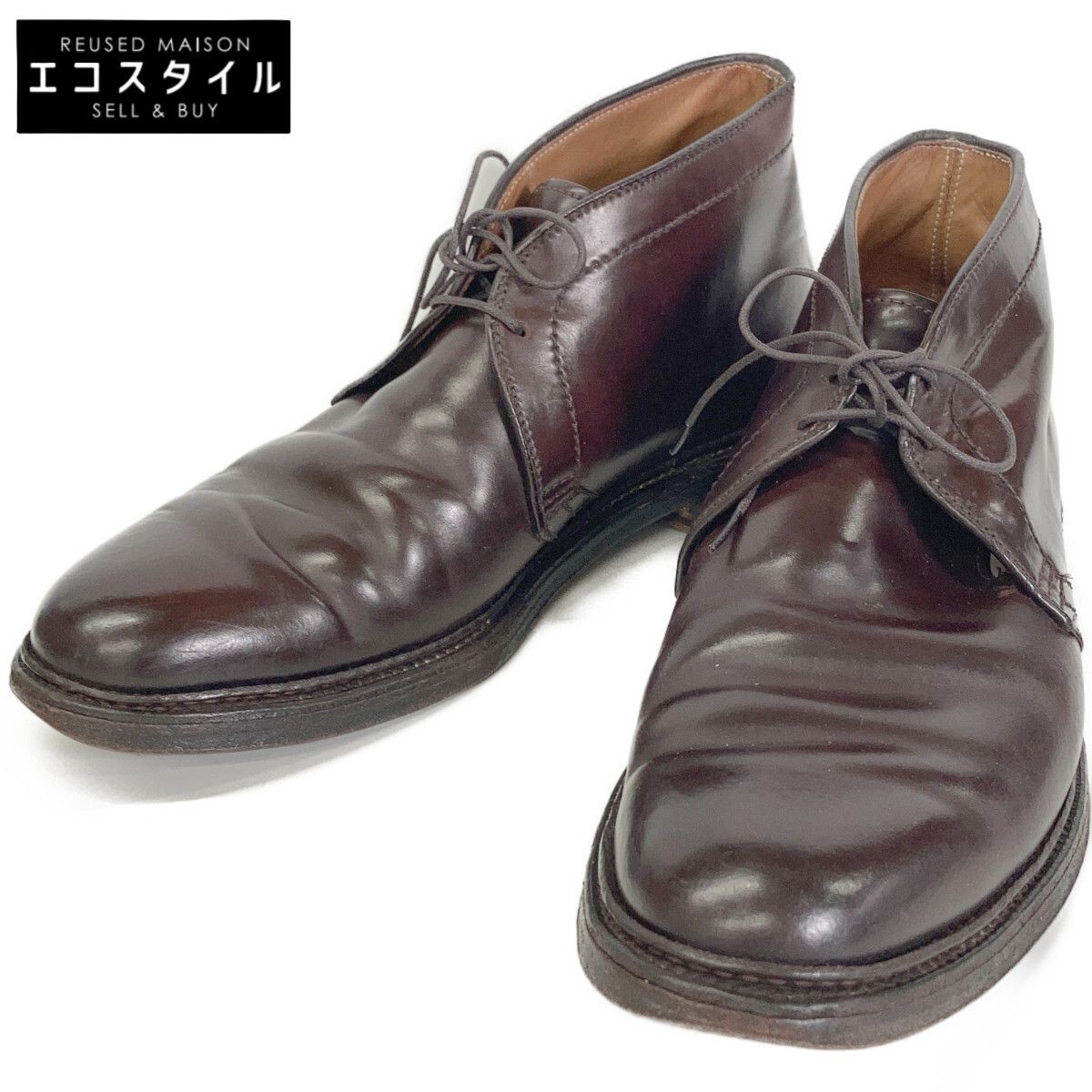 Alden Shoes 1339 Shell Cordovan Chukka Boots Burgundy ＃8 Men Size