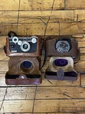 Vintage Argus C3 and Model A2B Rangefinder Camera w/ Leather Case Lot of 2