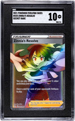 Zinnia's Resolve graded SGC 10 for sale on eBay