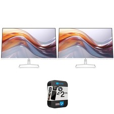 HP 527sa Series 5 27" FHD 1080p 16:9 IPS Dual Monitor  2 Year Warranty Pack