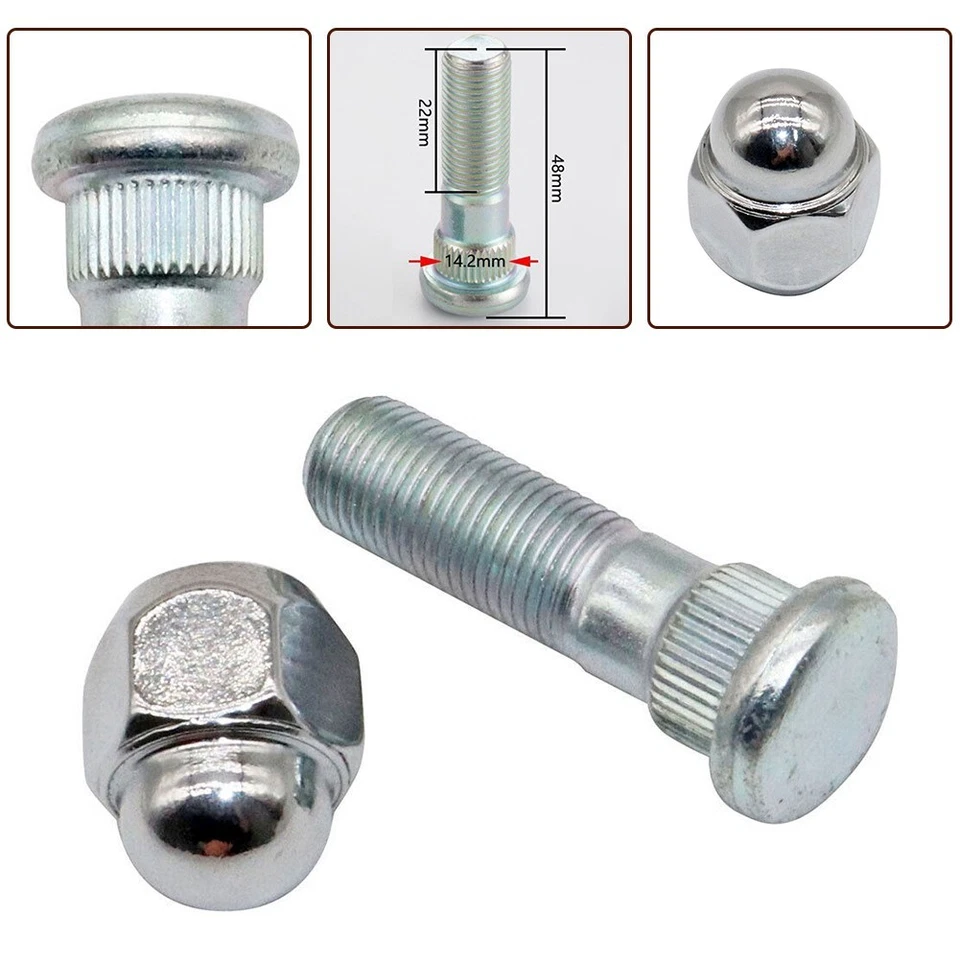Heavy Duty Wheel Hub Bolt Stud & Nut Set for Forester 20092019 Long lasting - Image 3 of 4