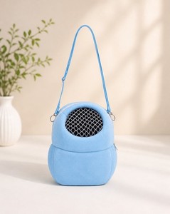 Blue Portable Breathable Small Pet Carrier Bag Travel Pouch