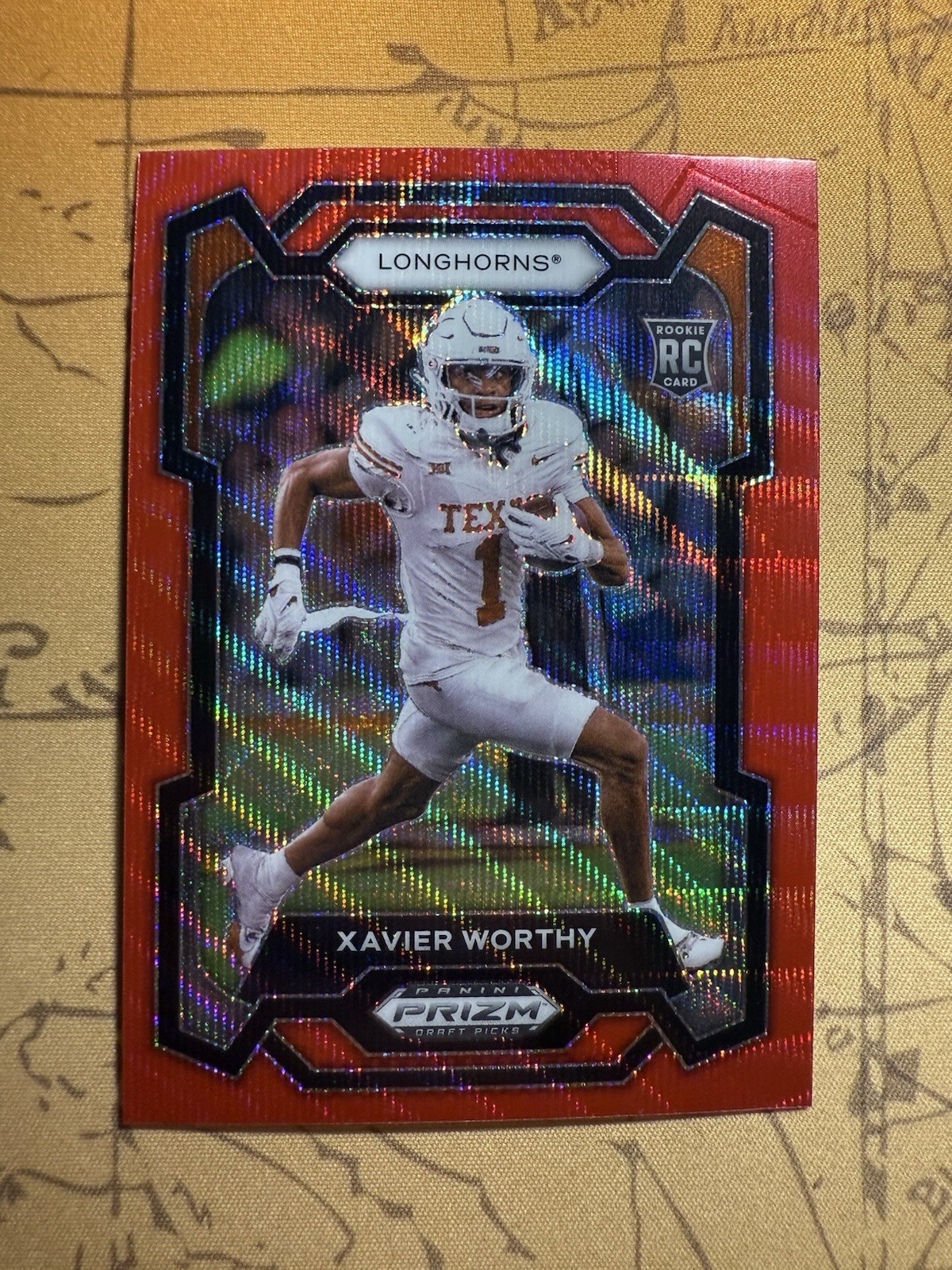 2024 Panini Prizm Draft Picks - #153 Xavier Worthy (RC) Red wave prizm