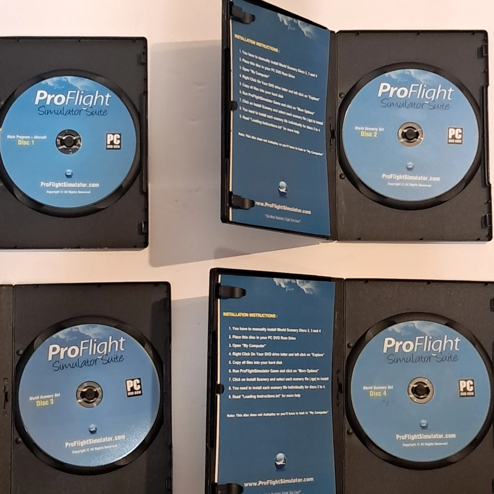 Lote de juegos de PC de simulación de vuelo Microsoft Flight Simulation X Proflight Suite Fly Foto 3 de 4