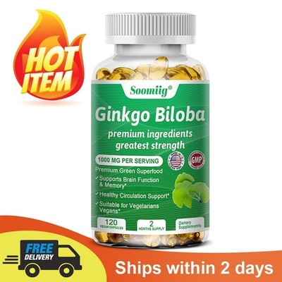 Ginkgo-biloba-Extrakt + Vitamin-B12-Kapseln: Gehirn, Kognition, Konzentration