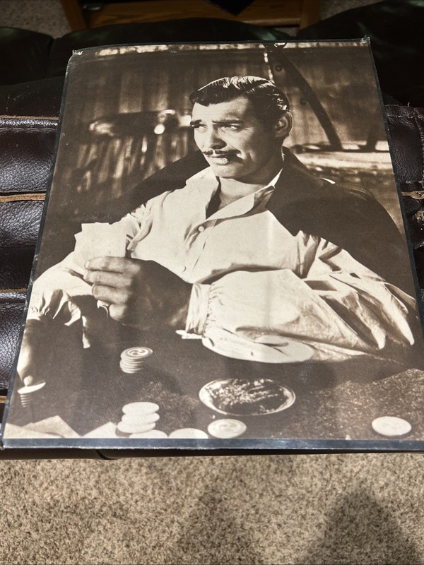 Vintage “Gone With The Wind “ Clark Gable 1970's Poster