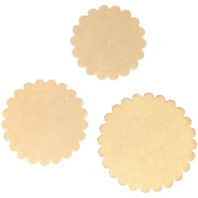 Vegetable Tanned Leather Conchos 6Pk - 3 Sizes