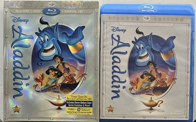 #ad #ad Aladdin Blu ray DVD 2015 Diamond Edition Disney With Slipcover $8.95