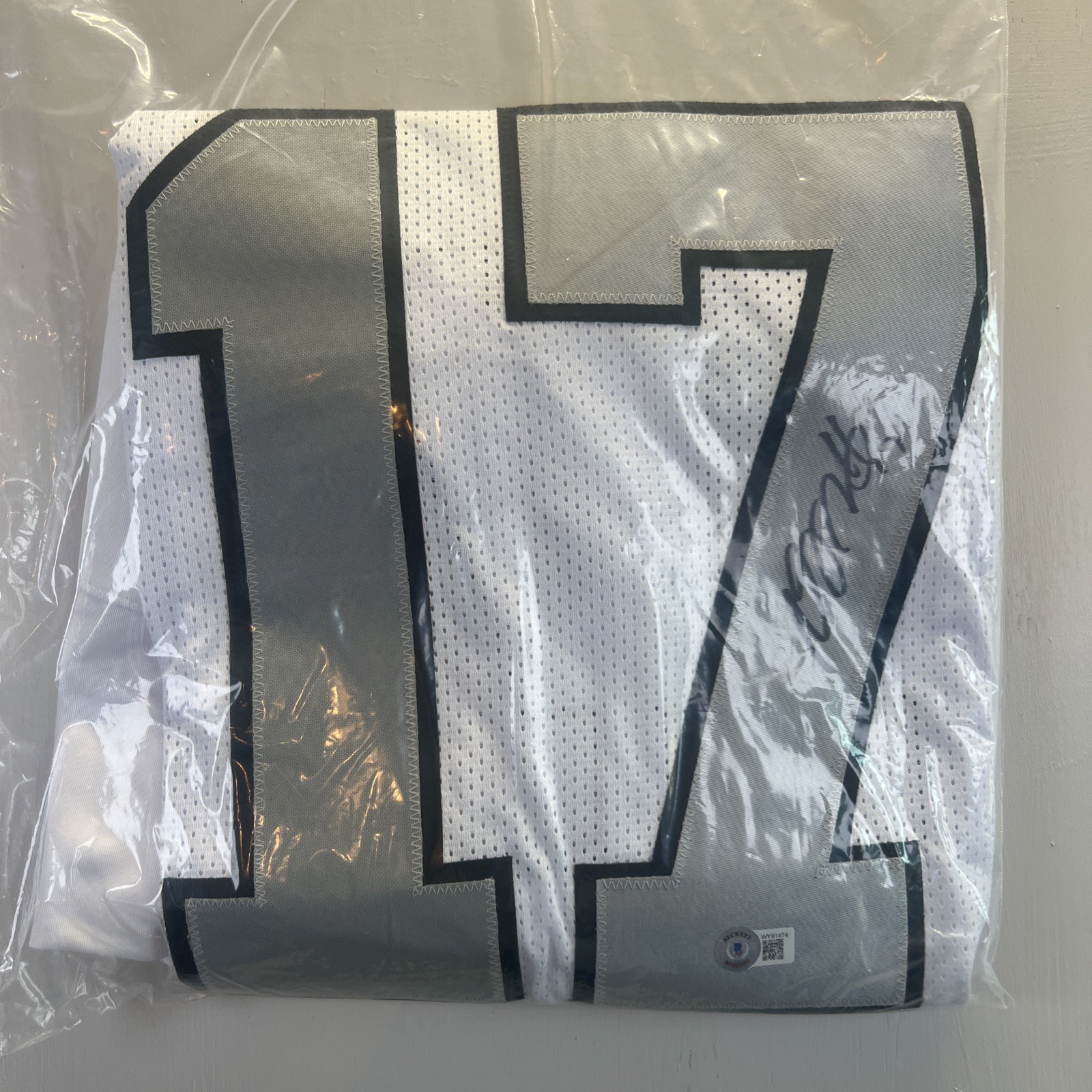 Davante Adams Autographed Signed Los Angeles Raiders Custom Las Vegas Raiders Jersey Beckett witnessed Auto 