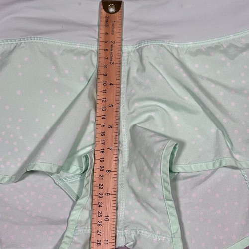 Lululemon Speed Run Mint Green White Polka Dots Shorts 8 Athletic Pocket Light - Picture 4 of 10