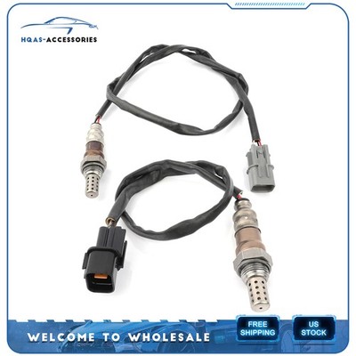 2pcs Upper & Lower Fits 99-03 Mitsubishi Montero Sport 3.0L 02 Oxygen O2 Sensor