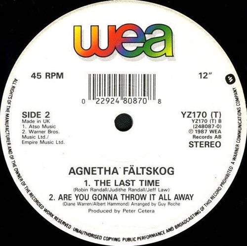 Agnetha Fältskog - The Last Time (VINYL) - Picture 4 of 4