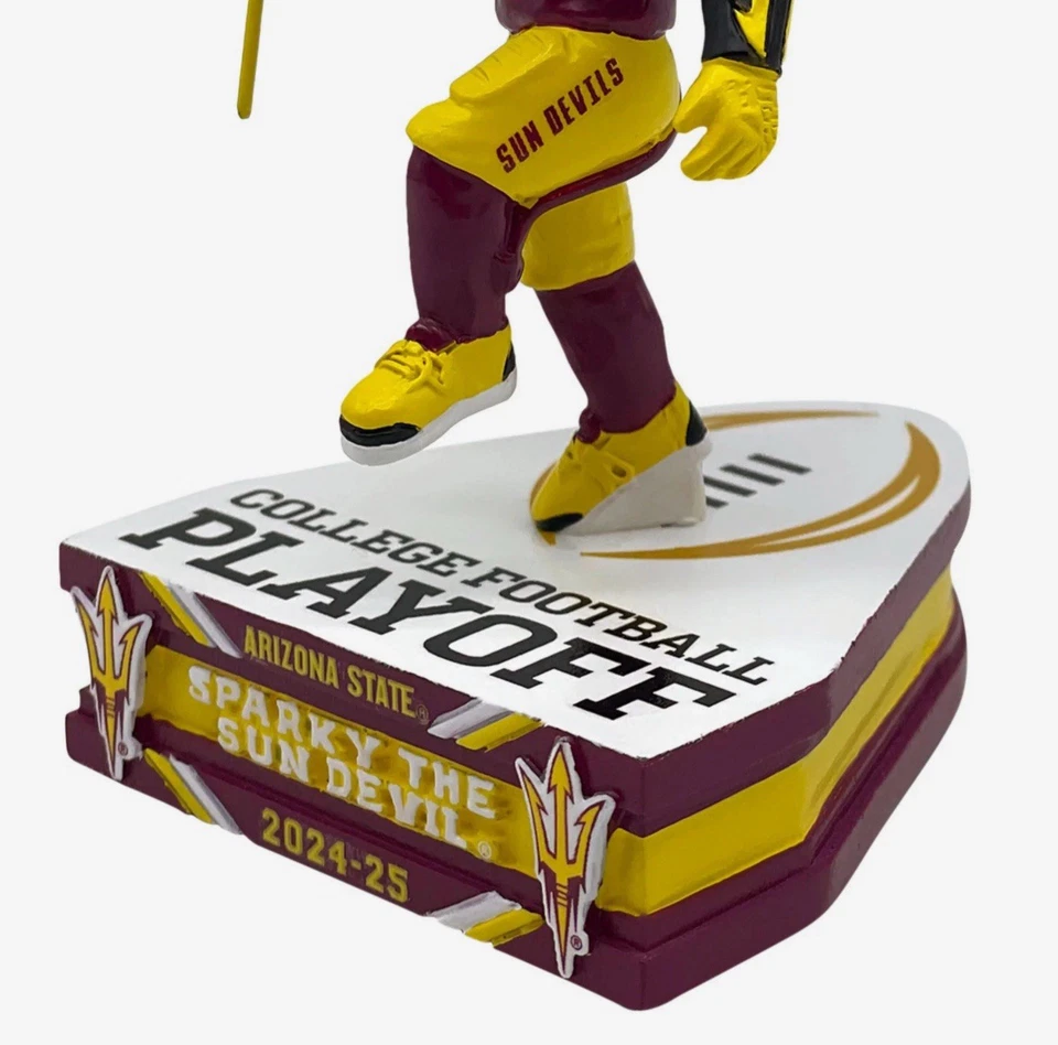 Sparky Arizona State Sun Devils Inaugural CFP Mascota Mini Bobblehead FOCO NUEVO 4” Foto 4 de 4