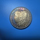 1881-S $1 Morgan Silver Dollar BU Monster Rainbow🌈 Toned Gold 💥MUST SEE💥(573)
