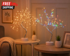 108 LED Twig Tree Lights Light Up Birch Bonsai Tree Table Lamp Easter Decoration