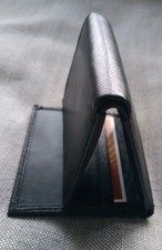Mens Cruise Club Wallet Black Leather Trifold...