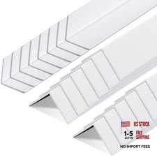 Pcs Wall Corner Protector Guards, Vinyl 1 1-1/8 x 1-1/8 x 48 Inches 20 White