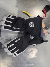 Hestra Army Leather Heli Ski 5-Finger Gloves Size 9 Unisex. Tags attached!