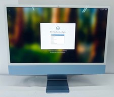 iMac 2021 24" Apple M1 8-Core 7-Core GPU 8GB RAM 256GB SSD Blue NO ADAPTER