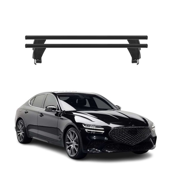 Menabo DachträGer GrundtäGer FüR Genesis G70 2018-2026 50Kg Alu Schwarz 2 Tlg-image