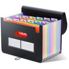 Ordner A4, Dokumentenmappe, 12 Fächer, Sortiermappe, Aktenmappe, Organizer, G...