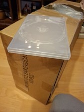 96 NEW TOP QUALITY Singleclear 14MM DOUBLE DVD CASES SIDE BY SIDE HUB,