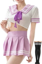 Schoolgirl Lingerie Costume Kawaii JK Cosplay Naughty Japanese Uniform Stockings