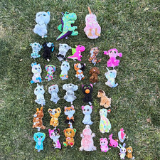 Ty Beanie Boos Mini Plush Lot of 24 Assorted Animals Beanbag Toys