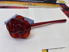 Blenko Glass Rose Ruby 10.5 Inches