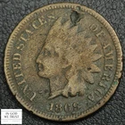 1869 Indian Head Copper Cent 1C - Corrosion