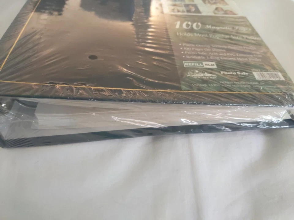 Álbum de Fotos Pioneer Carpeta Magnética 3 Anillos 100 Páginas Plástico Paquete de 1 Nuevo De Colección Foto 4 de 4